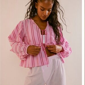 Free people brunch babe blouse